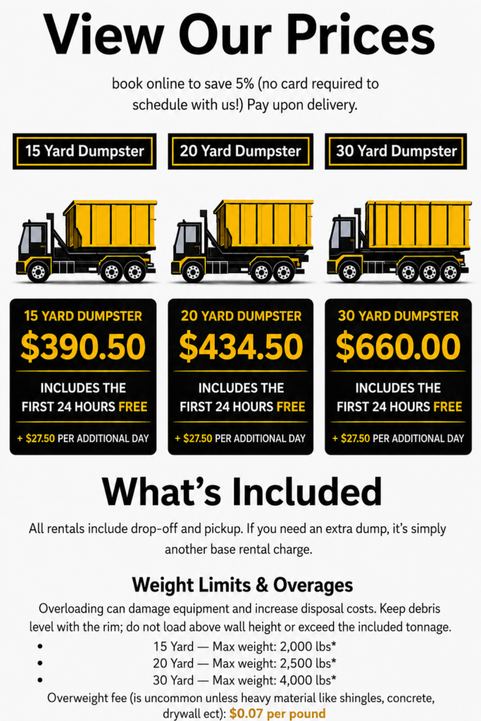 dumpster fee